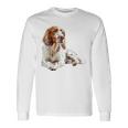 イングリッシュセッター 犬 モチーフ ペット アートワーク イングリッシュセッター 長袖Tシャツ ギフトのアイデア
