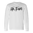 キッズ Hi Five 5Th Birthday 5歳 パーティー 幼稚園 長袖Tシャツ ギフトのアイデア