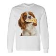 キャバリア・キング・チャールズ・スパニエル・チーズ・ドッグキャバリアー 長袖tシャツ 長袖Tシャツ ギフトのアイデア