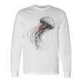 クラゲ 図面 グラフィック 動物 アート クラゲ 長袖Tシャツ ギフトのアイデア