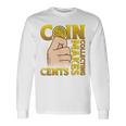 コイン収集はセント硬貨を集めるコインコレクター 長袖Tシャツ ギフトのアイデア