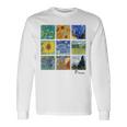 ゴッホの絵画、ひまわり、星月夜 長袖Tシャツ ギフトのアイデア