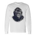 ゴリラ 描画 動物 イラスト 抽象画 アート ゴリラ 長袖Tシャツ ギフトのアイデア