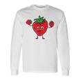 サマータイム いちご いちご 果実 果実 ガーデン 長袖Tシャツ ギフトのアイデア