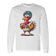 サンクスギビング かわいい七面鳥 アメリカンフットボール ボーイズ キッズ 長袖Tシャツ ギフトのアイデア