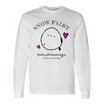 シマエナガ 北海道 雪の妖精 可愛い もふもふ ハート 長袖Tシャツ ギフトのアイデア