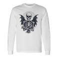 スケルトン ハロウィン コスチューム 怖い 不気味な翼 死 長袖Tシャツ ギフトのアイデア