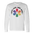 スマイル レインボー ハッピーフェイス 花 Lgbt ゲイ レズビアン プライド 月 長袖Tシャツ ギフトのアイデア