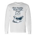 スローサンデーブッククラブ 本好きの猫 長袖Tシャツ ギフトのアイデア