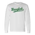 タイのバンコクビンテージスポーツグラフィック。 長袖Tシャツ ギフトのアイデア