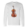 チェロ 楽器 モチーフ アート チェロ 長袖Tシャツ ギフトのアイデア
