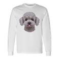 ホワイト トイプードル 犬 いぬ 顔 長袖Tシャツ ギフトのアイデア