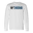 ニューヨークのファンのためのニューヨークブルックリンクリエイティブフリップデザイン 長袖Tシャツ ギフトのアイデア