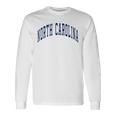 ノースカロライナ代表チームのスタイル ネイビーテキスト 長袖tシャツ 長袖Tシャツ ギフトのアイデア