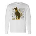 バステット 古代エジプトの猫 神 ヒエログリフ グラフィックアート愛好家 長袖Tシャツ ギフトのアイデア