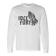 バック プリントを見る Idle Fury Don't Crykeleton Praying 泣かないで 祈る骸骨 長袖Tシャツ ギフトのアイデア