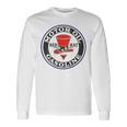 バックプリントのみ レトロ ビンテージ ガソリンスタンド レッドハット モーターオイル 長袖Tシャツ ギフトのアイデア