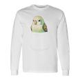 バッグの中のかわいいセキセイインコ、面白いセキセイインコ 長袖tシャツ 長袖Tシャツ ギフトのアイデア