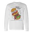 バーガー 解剖 成分 チーズバーガー ハンバーガー パテ 長袖Tシャツ ギフトのアイデア