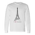 パリ エッフェル塔 ビンテージ スカイライン ラブ フランス ツアー エッフェル I Love Paris 長袖Tシャツ ギフトのアイデア