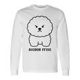 ビションフリーゼ 犬 怒る かわいい おもしろ イラスト シンプル 簡単 Bichon Frise 長袖tシャツ 長袖Tシャツ ギフトのアイデア