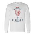 フラットヘッド ネイティブアメリカン インディアンマン Never Underestimate 長袖Tシャツ ギフトのアイデア