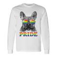 フレンチブルドッグ ゲイプライド Lgbt レインボーフラッグ サングラス Lgbtq 長袖Tシャツ ギフトのアイデア
