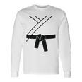 ブラックベルトコスチューム 空手着 柔道 テコンドー カンフー 武道 長袖Tシャツ ギフトのアイデア