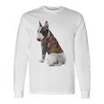 ブルテリア犬 日本龍 タトゥー入り イレズミ 長袖Tシャツ ギフトのアイデア