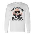 ベイビー・ボス「コール・ミー・ボス」ライク・ア・ボス・キッズ 長袖Tシャツ ギフトのアイデア