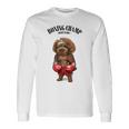 ボクシングチャンピオン プードル ドッグファイター 長袖Tシャツ ギフトのアイデア