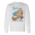 ポジターノ イタリア 旅行 冒険 ミート・ミー・イン・ポジターノ 長袖Tシャツ ギフトのアイデア