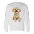 マルチプー犬モチーフペットイラストマルチプー 長袖Tシャツ ギフトのアイデア