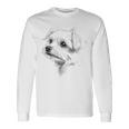 マルチーズ 犬 グラフィック ペット アートワーク マルチーズ 長袖Tシャツ ギフトのアイデア