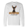 ミニピン ママ かわいい ミニチュア ピンシャー 犬 ママ ミニピン マザー 長袖Tシャツ ギフトのアイデア