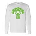 ミニマリスト かわいい ブロッコリー シンプルな野菜 ブロッコリー 長袖Tシャツ ギフトのアイデア