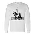 メガロドン ホオジロザメ ジャイアントシャーク サメの恋人 ダイバー 長袖Tシャツ ギフトのアイデア