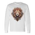 ライオン 動物 彫刻 動物園 抽象芸術 絵画 ライオン 長袖Tシャツ ギフトのアイデア