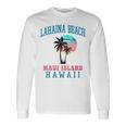 ラハイナ ビーチ マウイ ハワイ ビーチ ヤシの木 夏 ハワイアン 長袖Tシャツ ギフトのアイデア