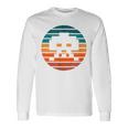 レトロ ヴィンテージ 80年代アーケード ゲーム インベーダー シンセウェイブ サンセット 長袖Tシャツ ギフトのアイデア