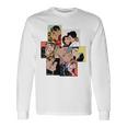 レトロコミックキス、コラージュ、ビンテージポップアートキスコミックスタイル 長袖tシャツ 長袖Tシャツ ギフトのアイデア
