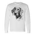 ワイマラナー 犬 グラフィック ペット アート ワイマラナー 長袖Tシャツ ギフトのアイデア
