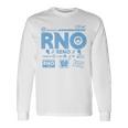 ヴィンテージ リノ Rno 空港コード トラベル デイ レトロ タグ ネバダ 長袖Tシャツ ギフトのアイデア