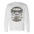 ヴィンテージ還暦祝い 1965年2月生まれ 60歳 長袖Tシャツ ギフトのアイデア