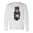 三毛猫 オレンジ猫 ねこ バイク ヘルメット 長袖Tシャツ ギフトのアイデア