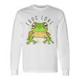 両生類の友達 恋人デザイン グリーンフロッグ 長袖Tシャツ ギフトのアイデア