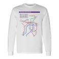 京都日本地下鉄鉄道おみやげ路線図 長袖Tシャツ ギフトのアイデア