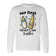 初めての父の日一緒に面白いお父さんと赤ちゃん 長袖Tシャツ ギフトのアイデア