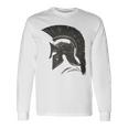 古代戦士ギリシャローマスパルタ兵士ヘルメットグラフィック 長袖Tシャツ ギフトのアイデア