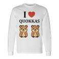 小さな赤ちゃんクオッカのユーモア動物は大好きです私はクオッカが大好きです 長袖Tシャツ ギフトのアイデア